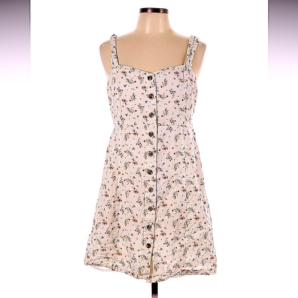 American eagle cream sleeveless floral country summer dress